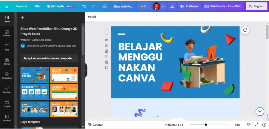 Ukuran Gambar Standar di Canva