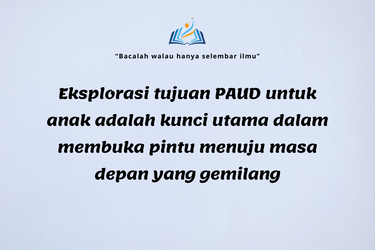 Tujuan PAUD